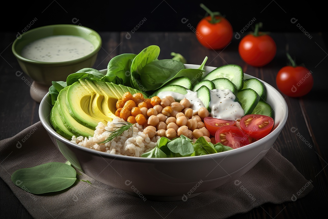 Deliciosa salada fitness saudável