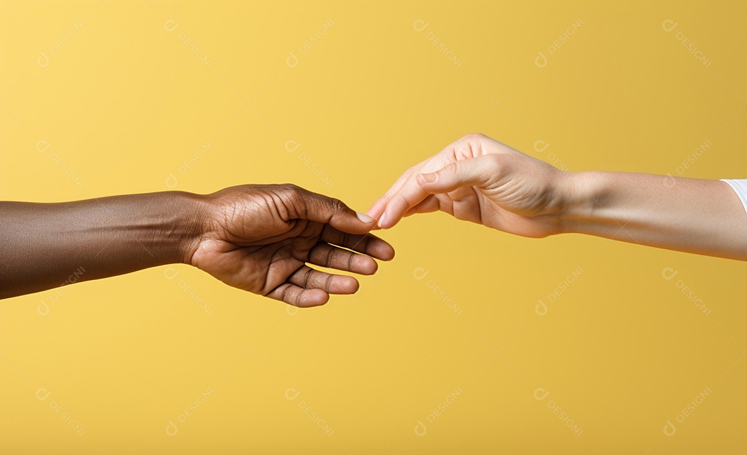 Mãos Segurando Uma a Outra Conscientização de Setembro Amarelo