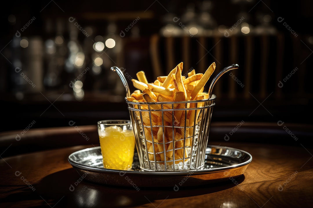 Fritas crocantes e molho de queijo irresistível.