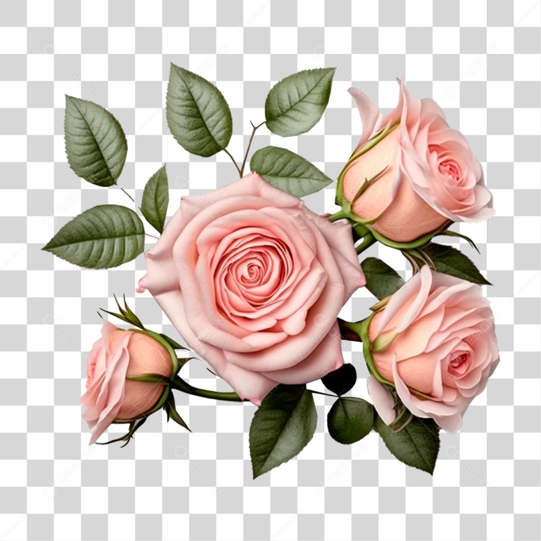 Rosas Buques PNG Transparente