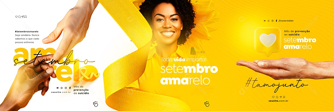 Carrossel Setembro Amarelo Toda Vida Importa Social Media PSD Editável