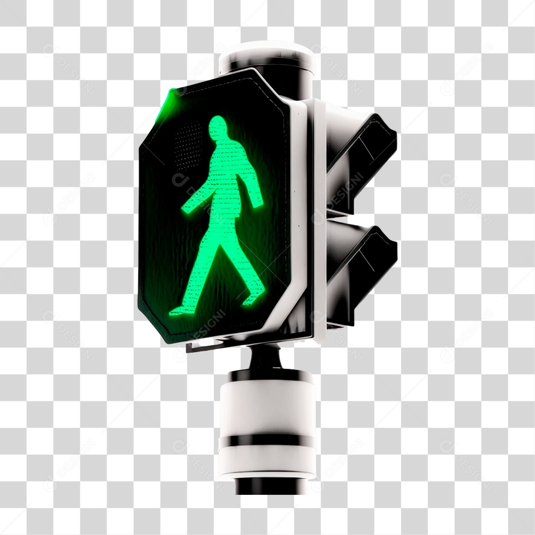 Semáforo Verde Liberado a Passagem PNG Transparente