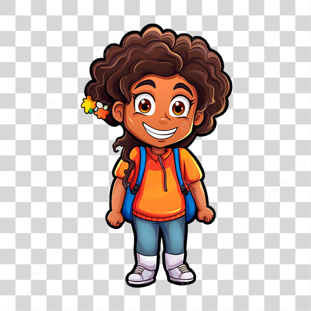 Estudante Com Mochila nas Costas PNG Transparente