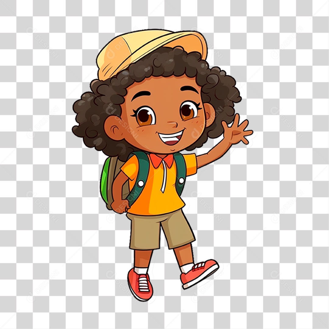 Estudante Com Mochila nas Costas PNG Transparente