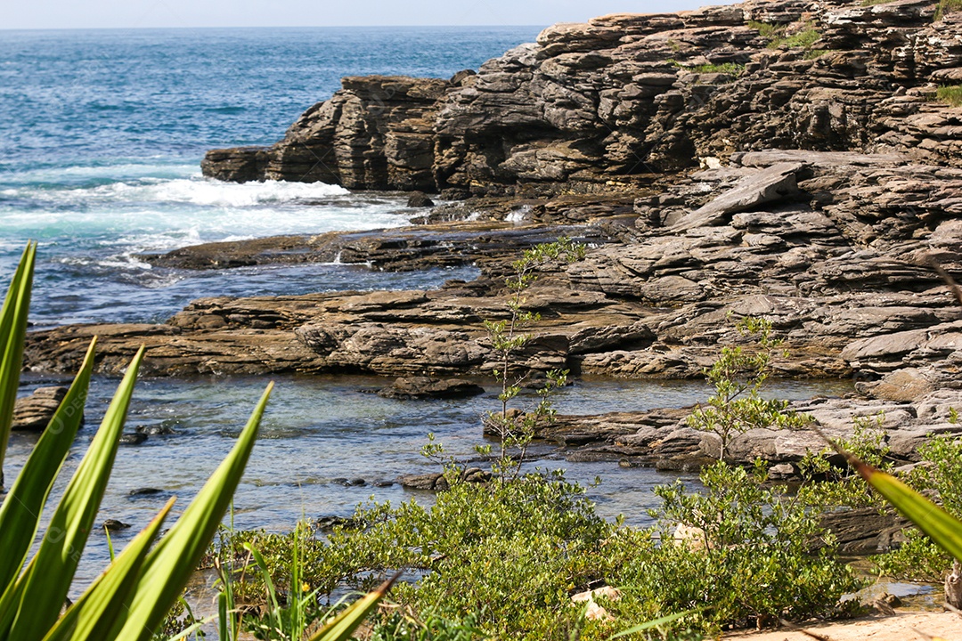 Detalhes da praia da Foca em Búzios no Rio de Janeiro.