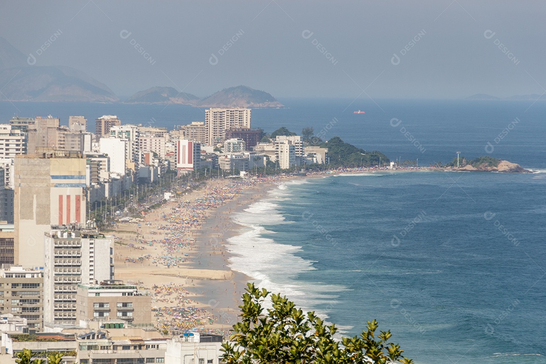 vista do bairro do Leblon, no Rio de Janeiro.