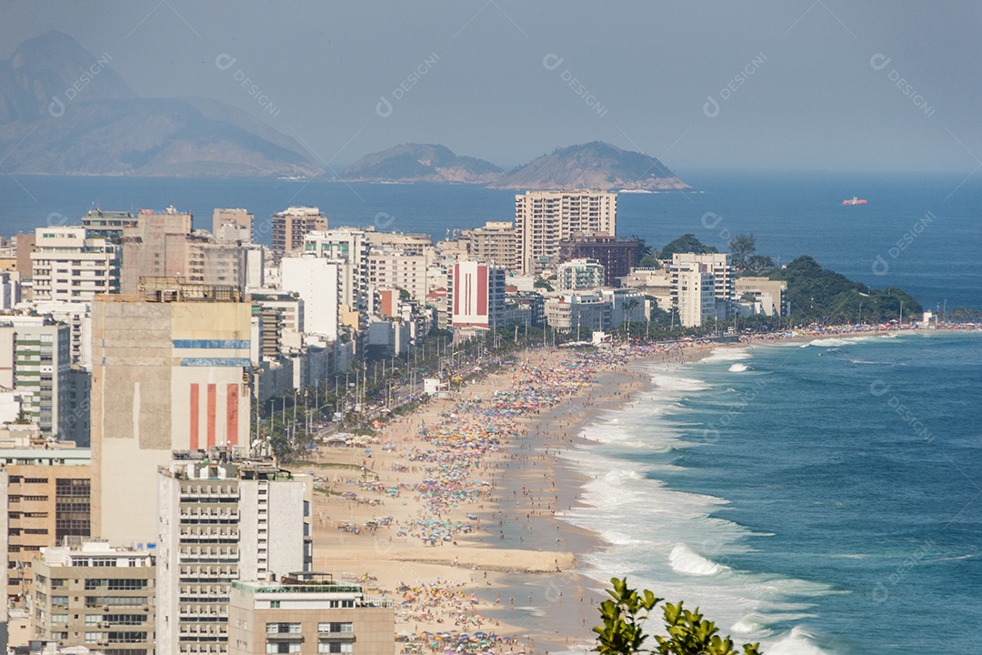 vista do bairro do Leblon, no Rio de Janeiro.