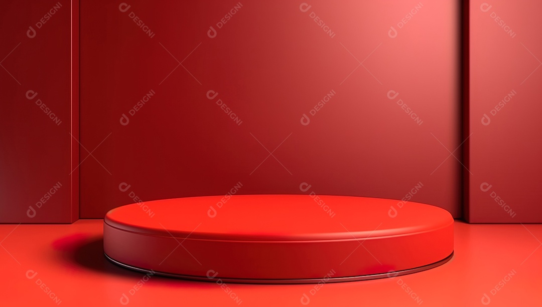 Fundo colorido de pódio de pedestal de cilindro vazio abstrato mínimo, para maquete de apresentação de exibição de produto