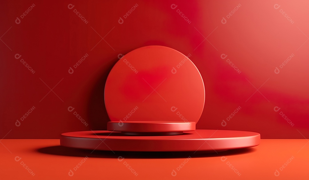 Fundo colorido de pódio de pedestal de cilindro vazio abstrato mínimo, para maquete de apresentação de exibição de produto