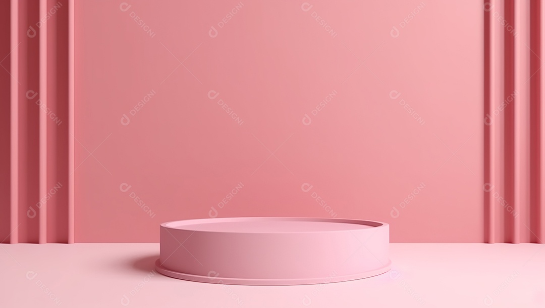 Fundo colorido de pódio de pedestal de cilindro vazio abstrato mínimo, para maquete de apresentação de exibição de produto
