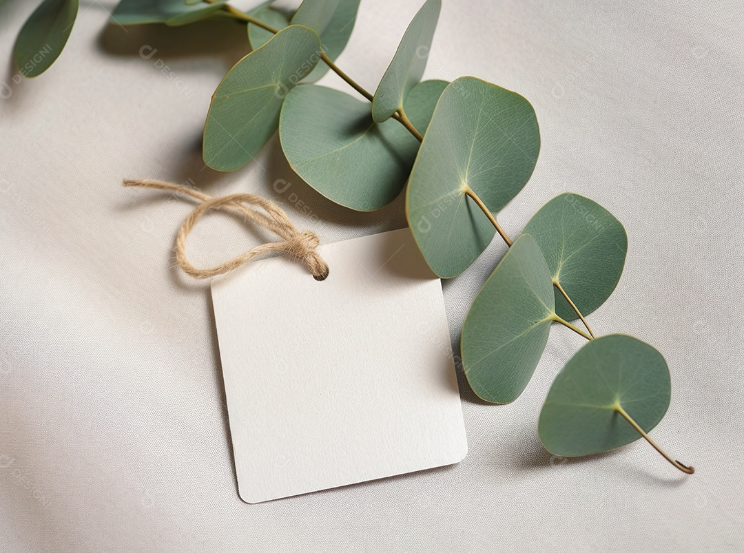 Maquete vazia de etiqueta circular para loja orgânica de marca, conceito ecológico mínimo