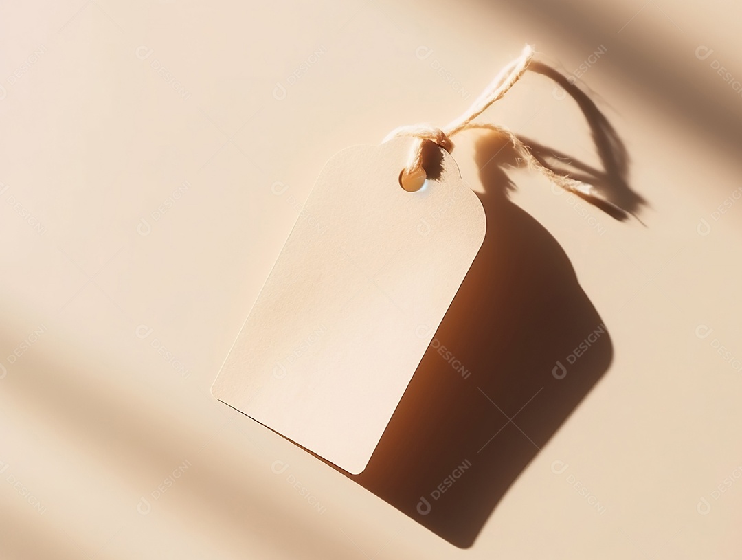 Maquete vazia de etiqueta orgânica para marca de loja natural, conceito de design mínimo