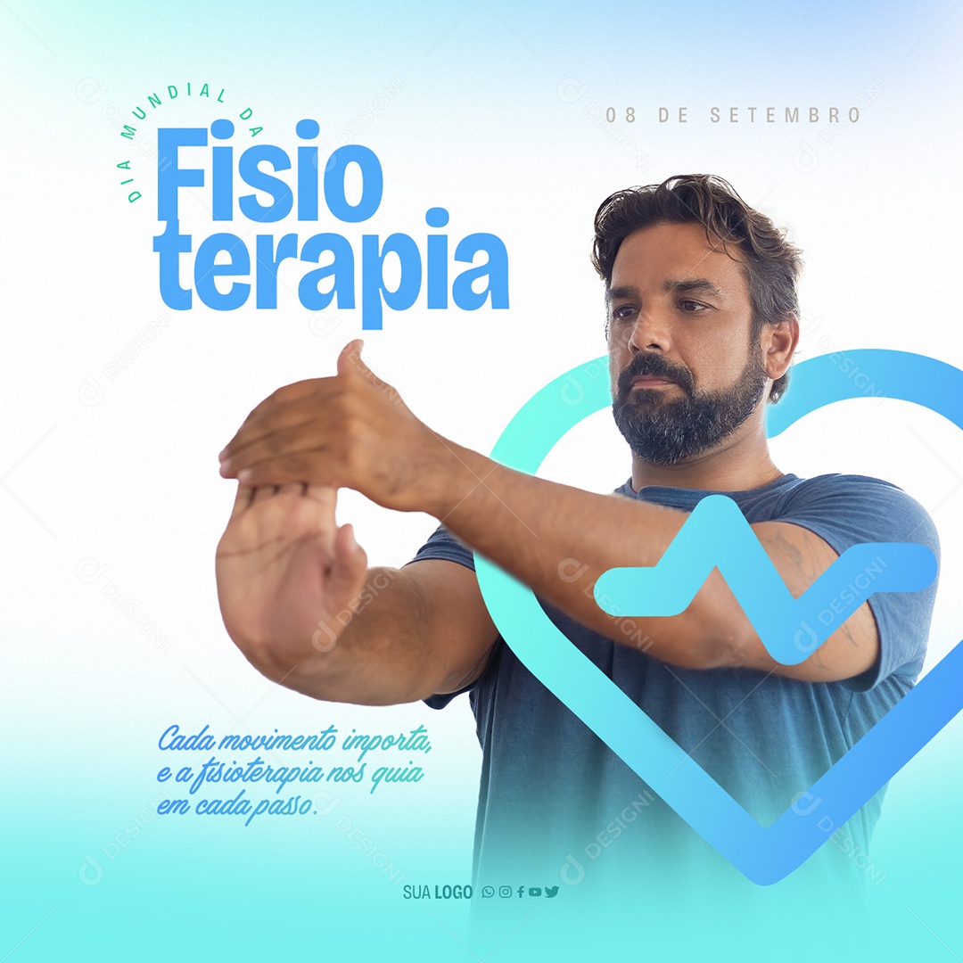Social Media Cada Movimento Importa Dia Mundial Da Fisioterapia PSD Editável