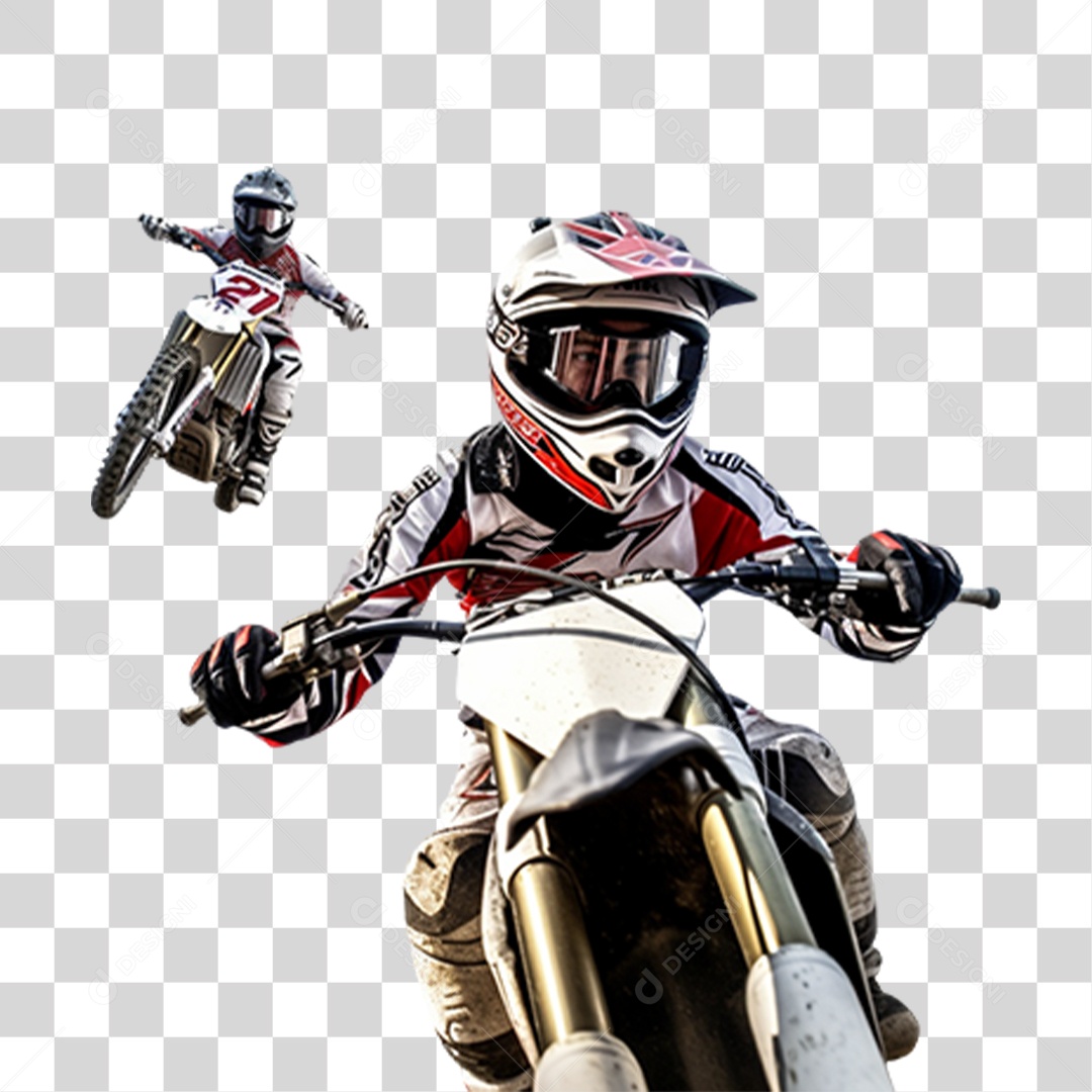 Moto para Corrida de Motocross PNG Transparente