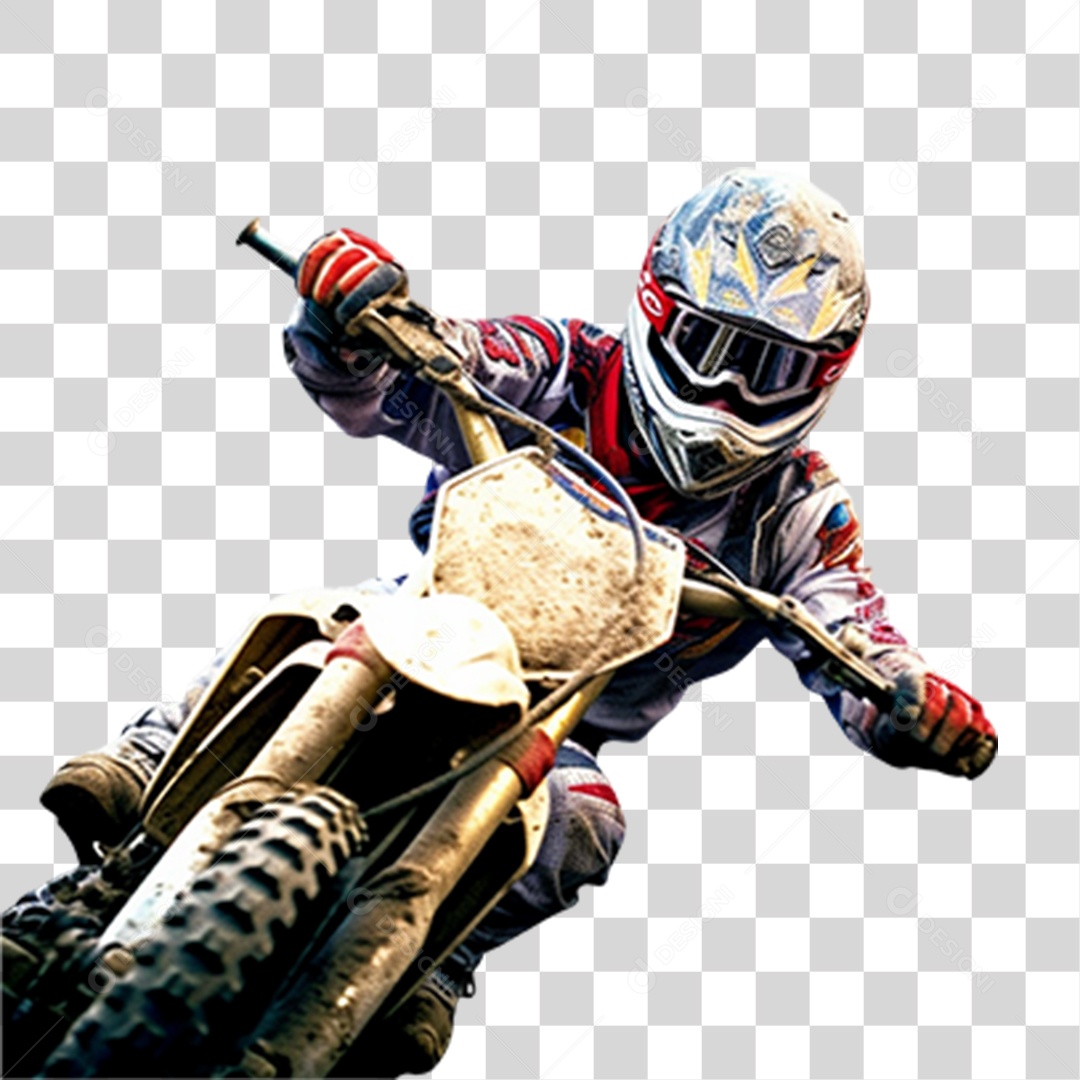 Moto para Corrida de Motocross PNG Transparente