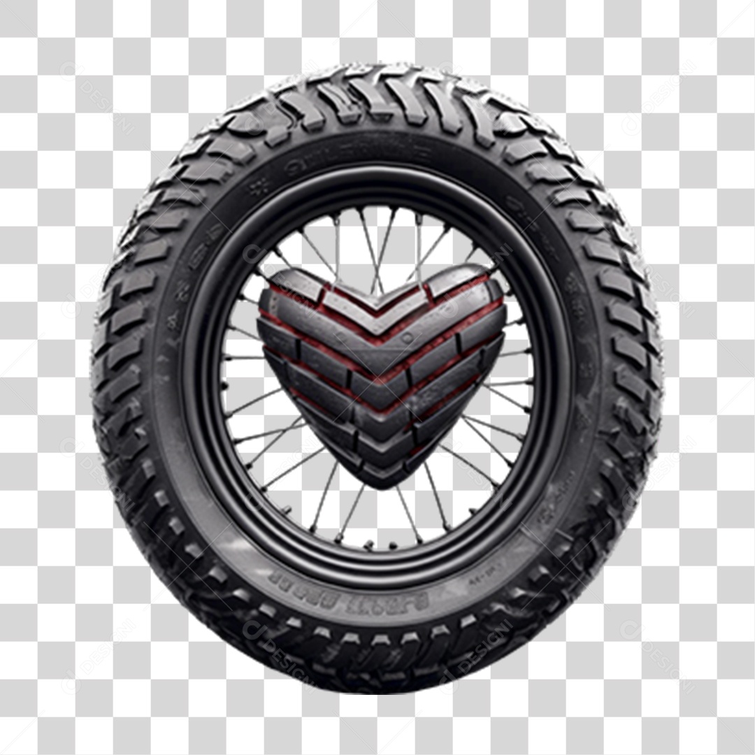 Pneu para Moto de Corrida de Motocross PNG Transparente