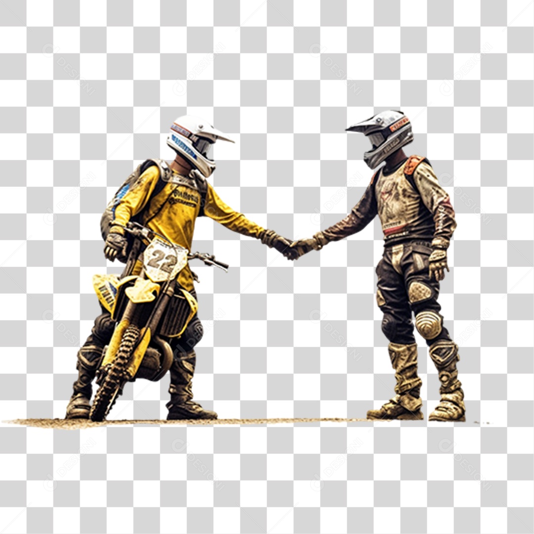 Moto para Corrida de Motocross PNG Transparente