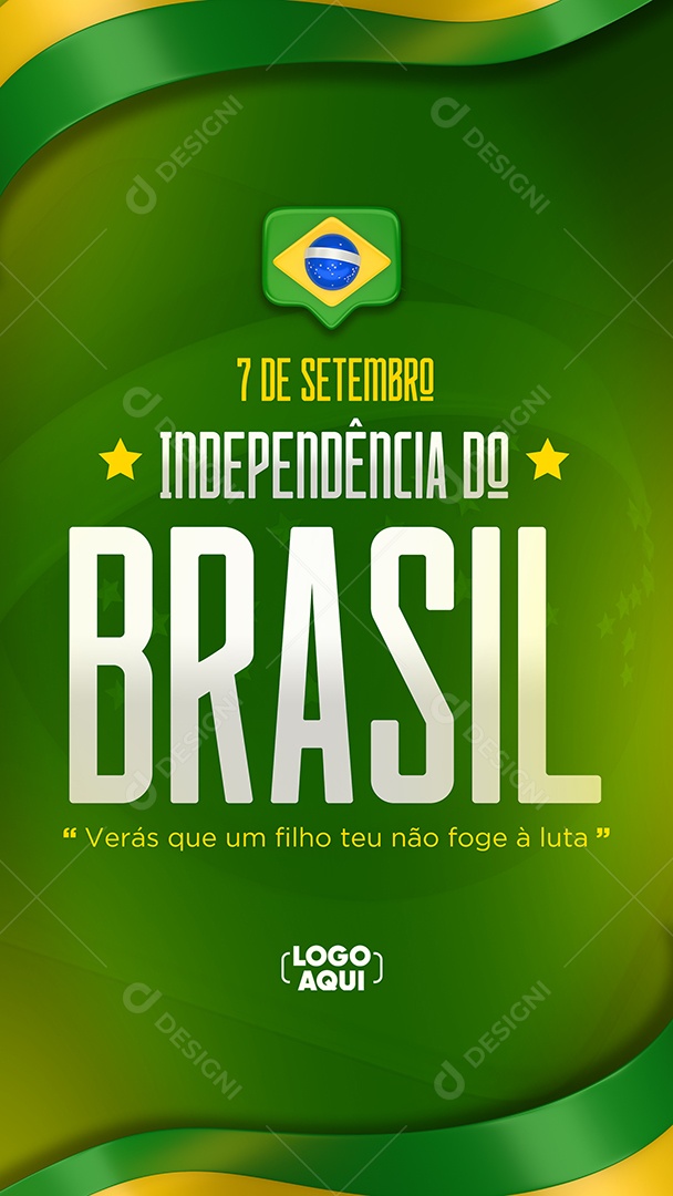 Story Independência do Brasil Social Media PSD Editável