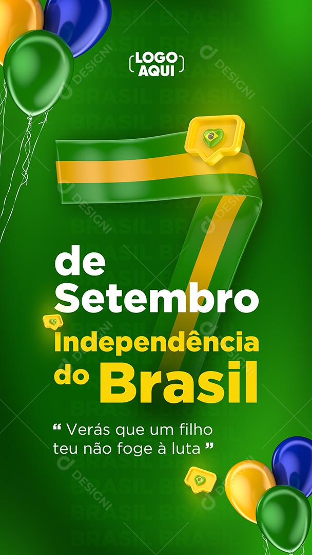 Story Independência do Brasil Social Media PSD Editável