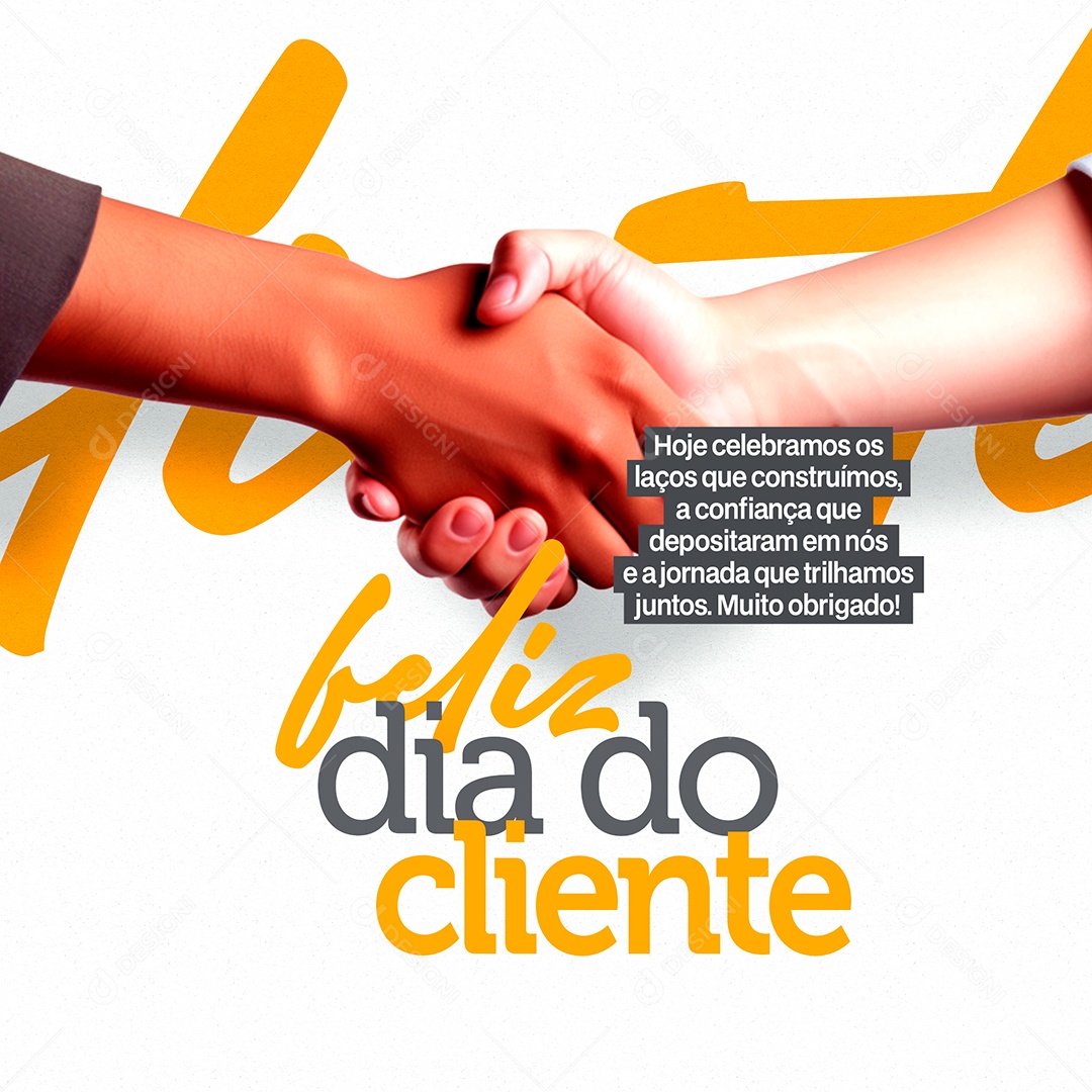 Social Media Feliz Dia Do Cliente PSD Editável