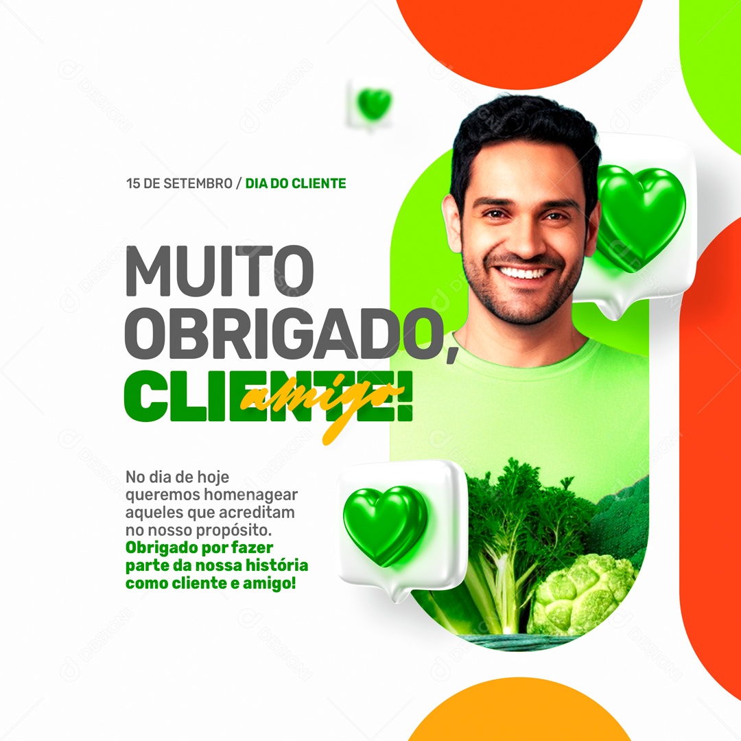 Social Media Dia Do Cliente 15 De Setembro PSD Editável