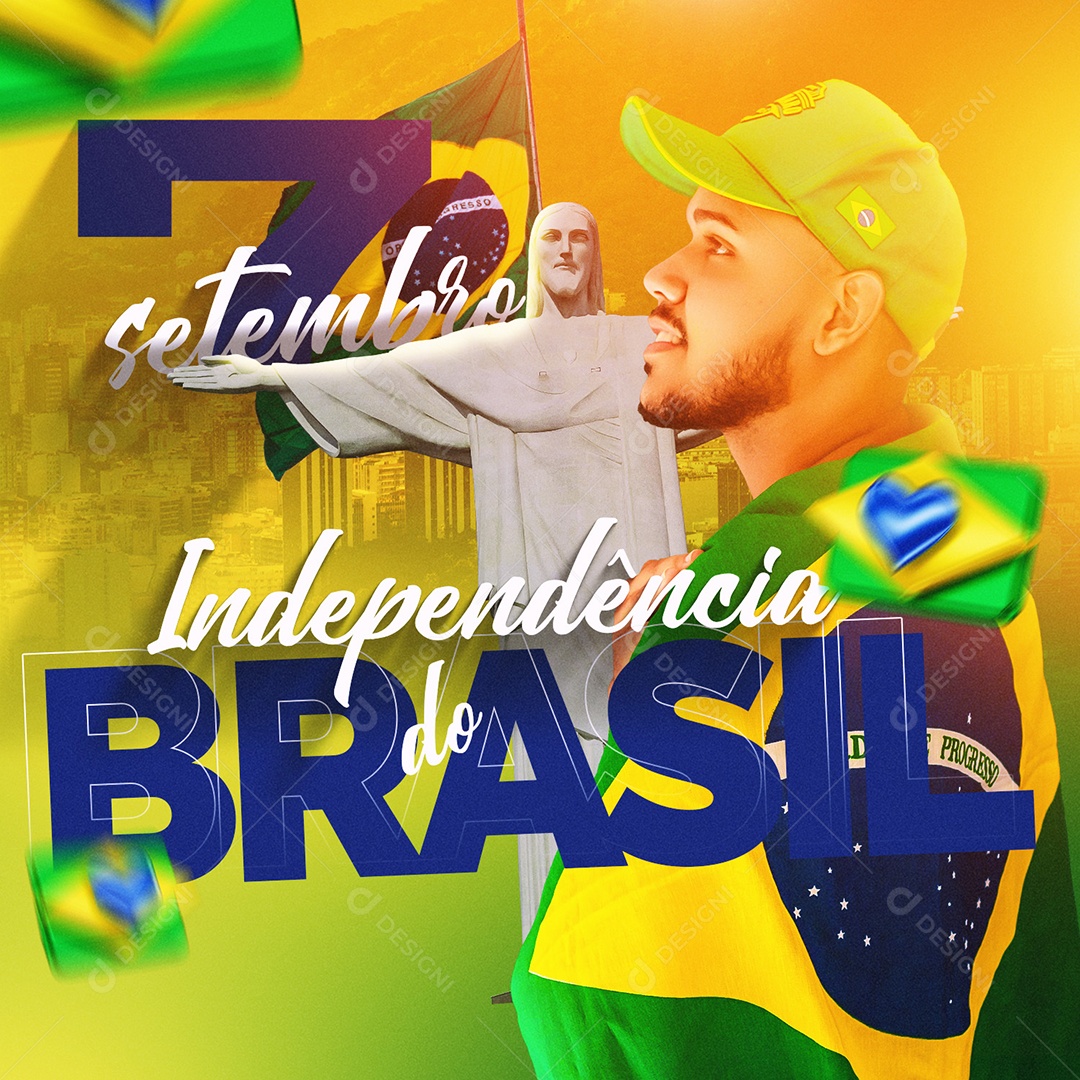Independence of Brazil Social Media PSD Editable