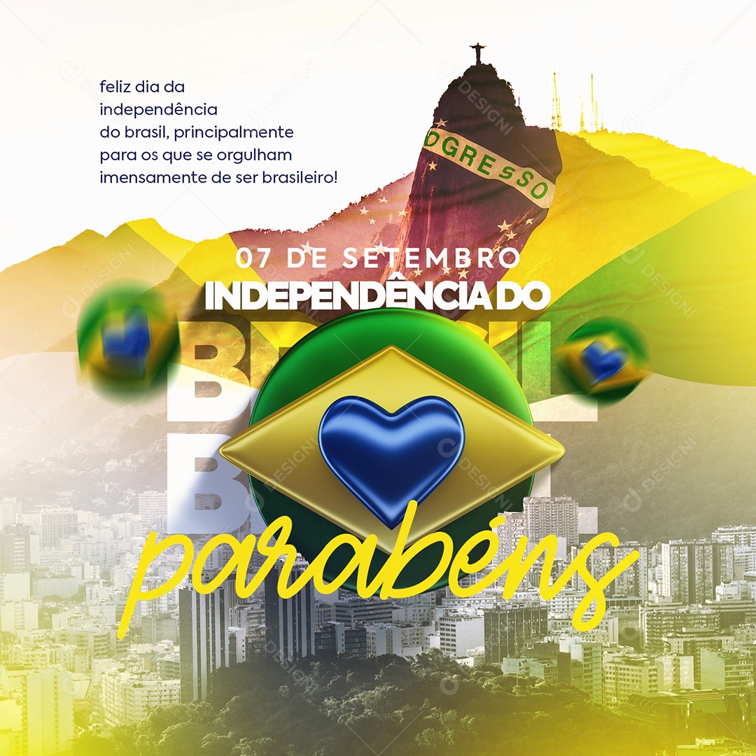 7 de Setembro Independência do Brasil Social Media PSD Editável