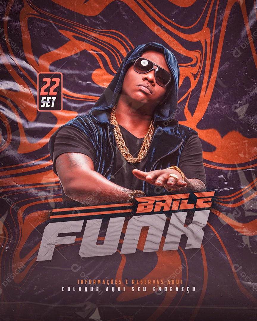 Flyer Baile Funk Social Media PSD Editável