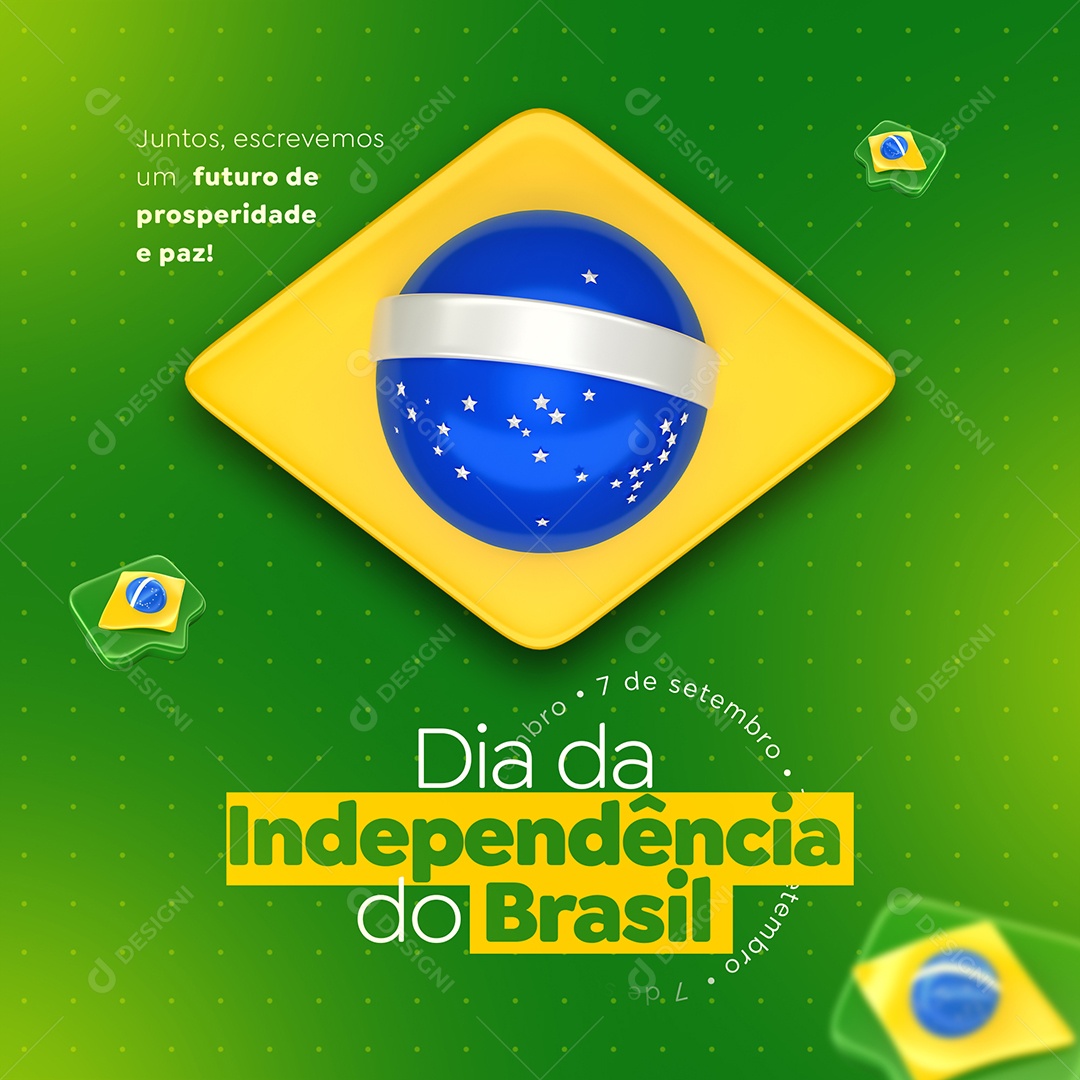 Brazilian Independence Day Social Media PSD Editable