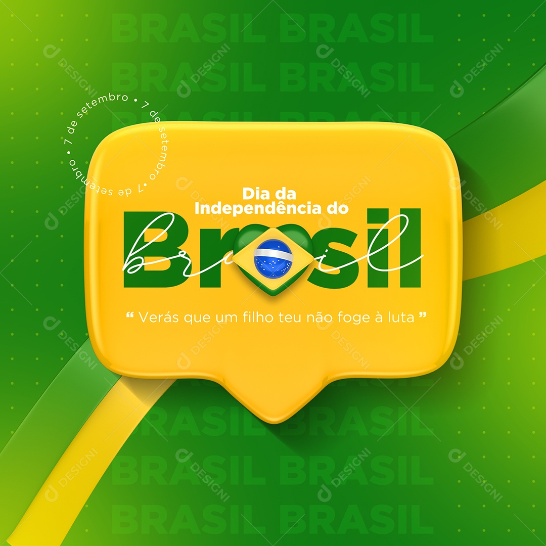 Brazilian Independence Day Social Media PSD Editable
