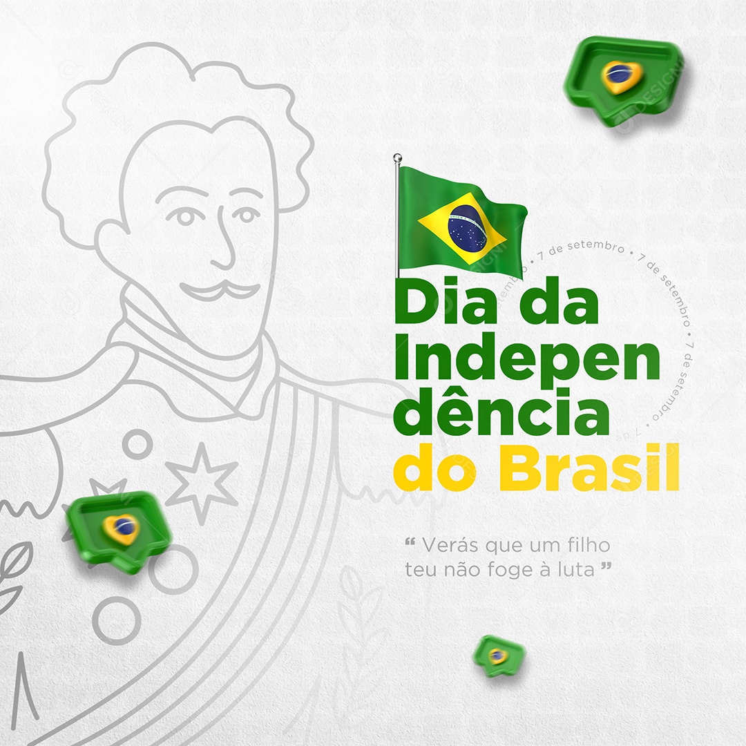 Brazilian Independence Day Social Media PSD Editable