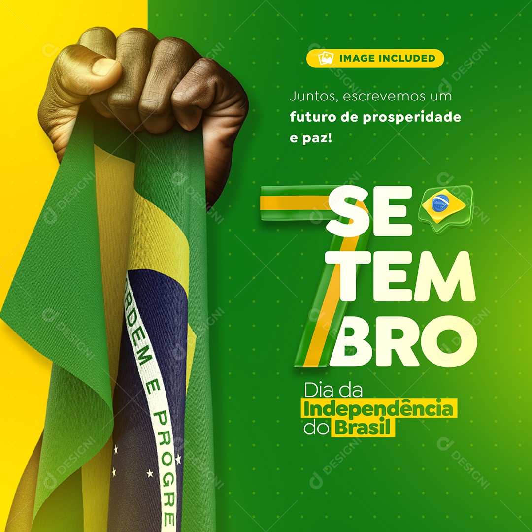7 de Setembro Dia Da Independência do Brasil Social Media PSD Editável