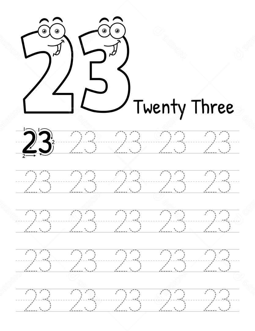 Pagina de Livro Número 23 Vetor EPS