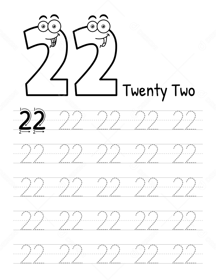 Pagina de Livro Número 22 Vetor EPS