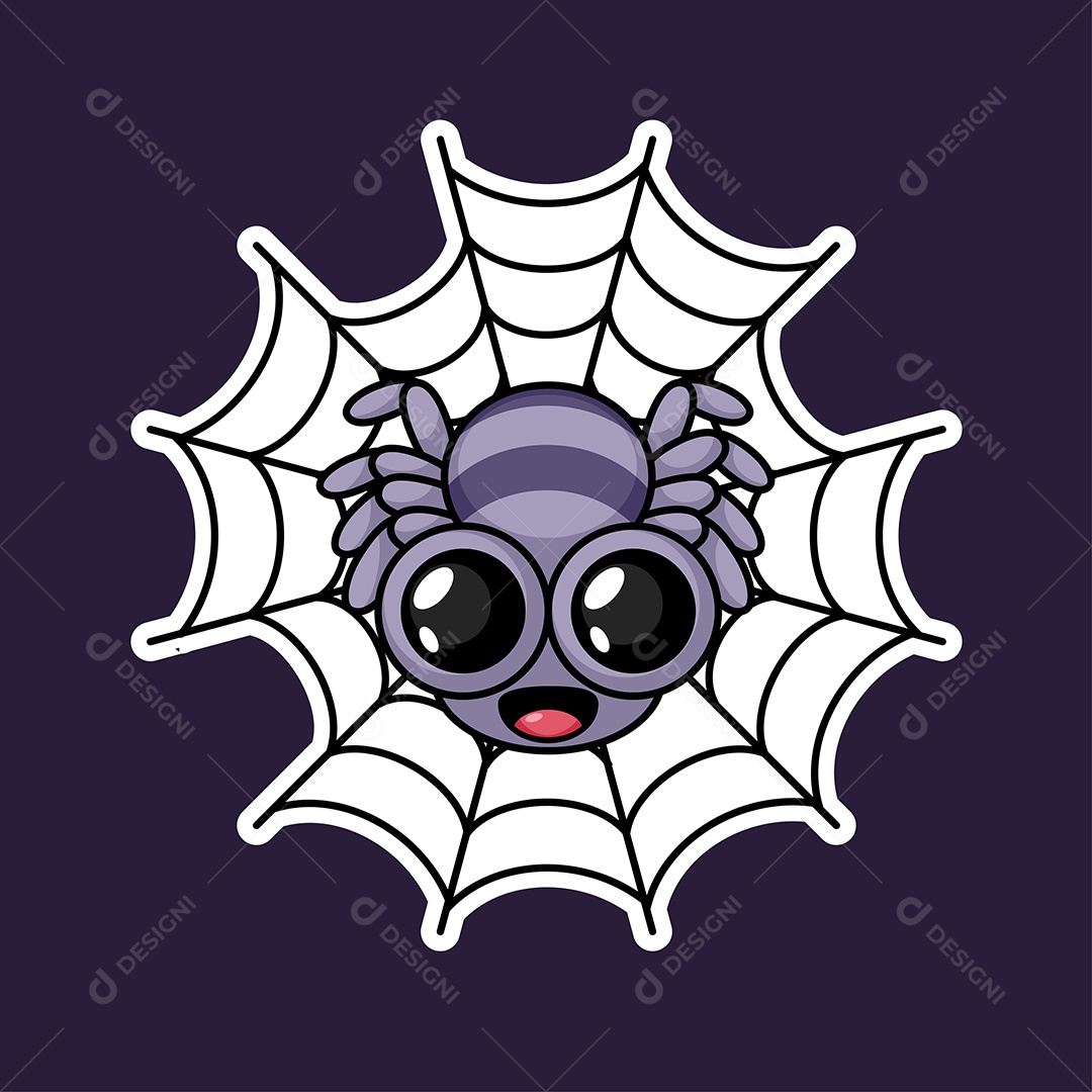 Aranha Personagem Ilustração Vetor EPS