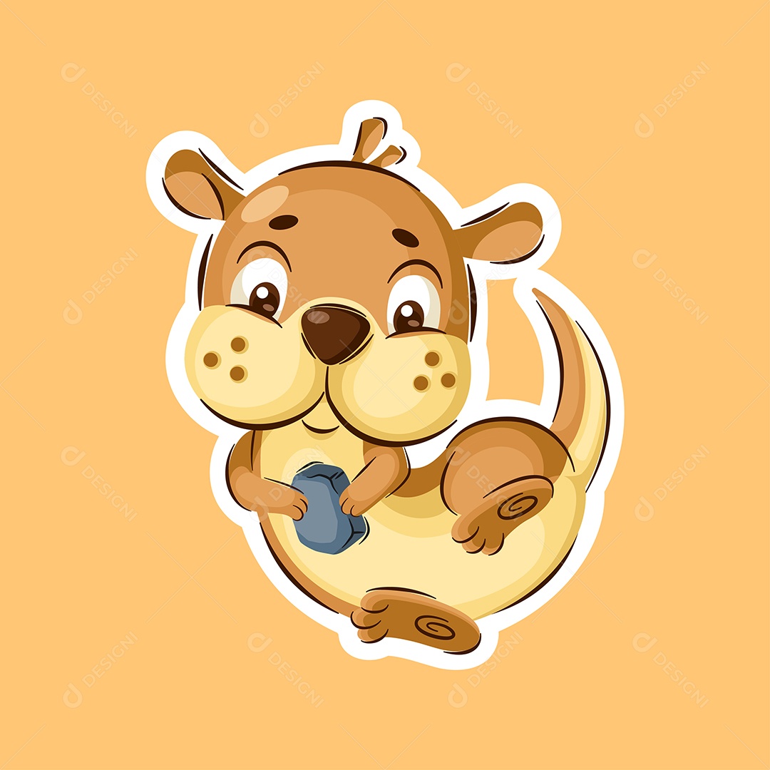 Esquilo Personagem Ilustração Vetor EPS