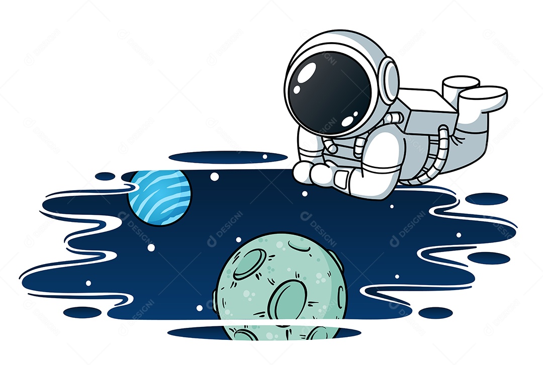 Astronauta Ilustração Vetor EPS