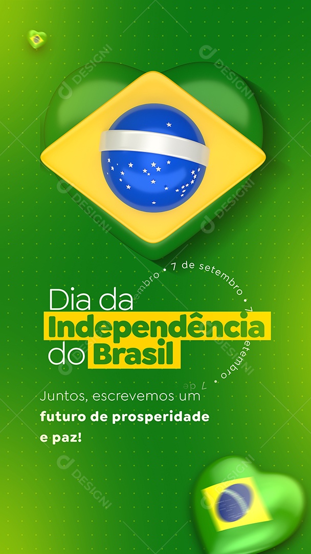 Social Media Futuro De Prosperidade e Paz 7 De Setembro PSD Editável