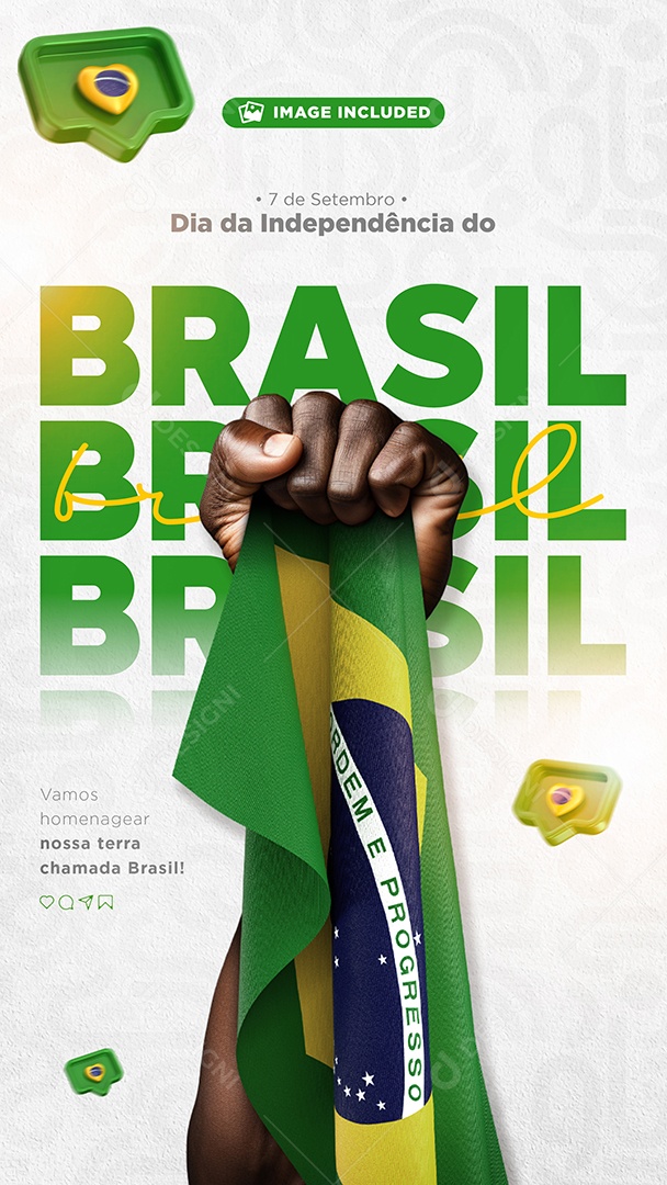 Social Media 7 De Setembro Independência Do Brasil PSD Editável