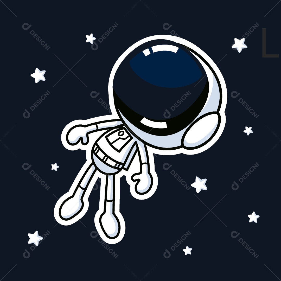 Astronauta Ilustração Vetor EPS