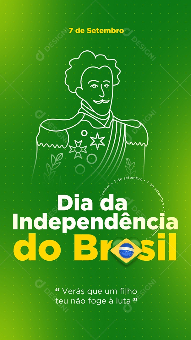 Story Sete De Setembro Independência Do Brasil Social Media PSD Editável