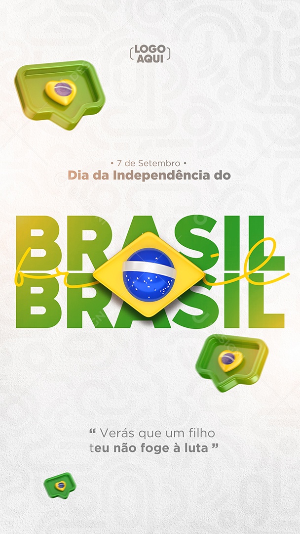 Social Media Dia Da Independência Do Brasil 7 De Setembro PSD Editável