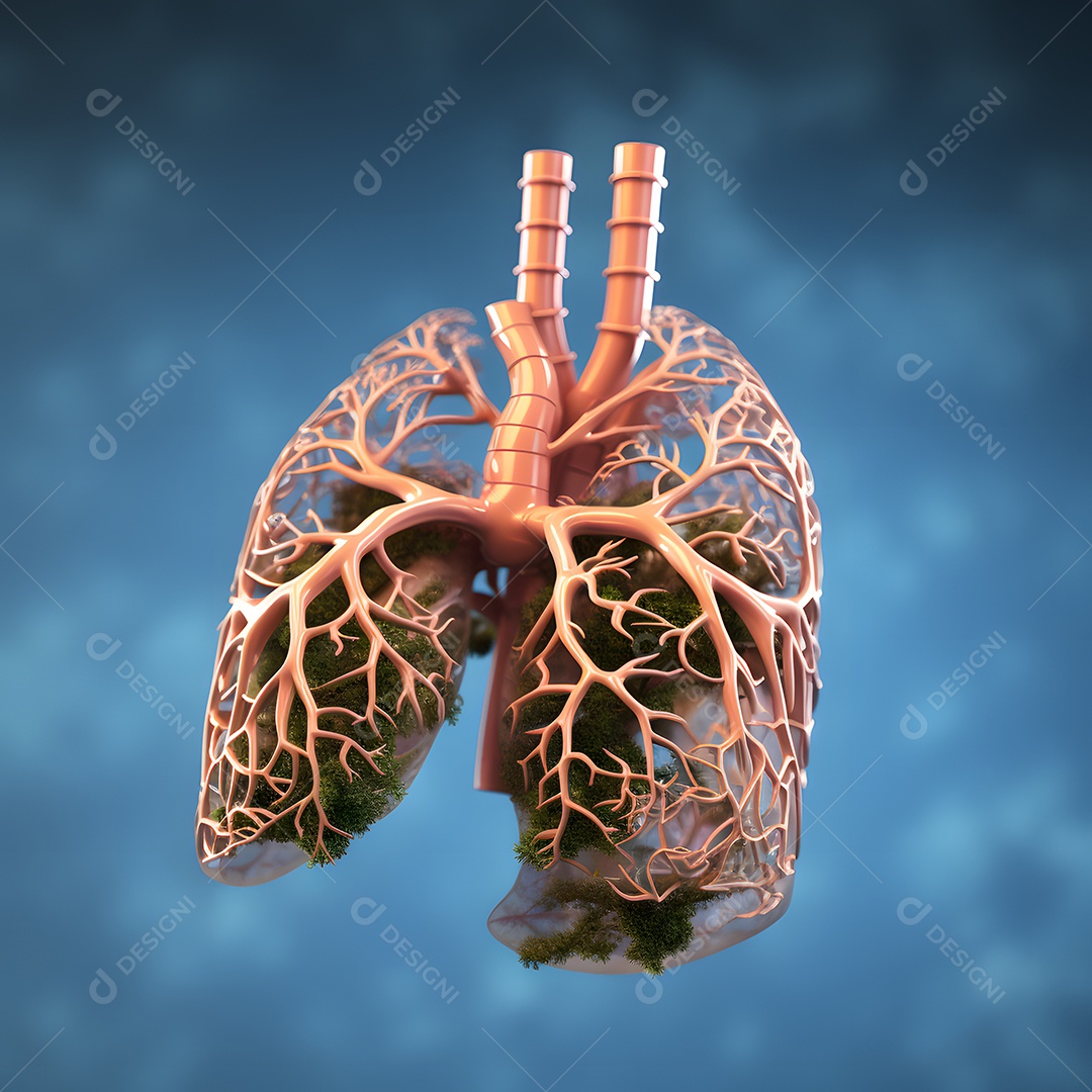 Ilustração de um pulmão