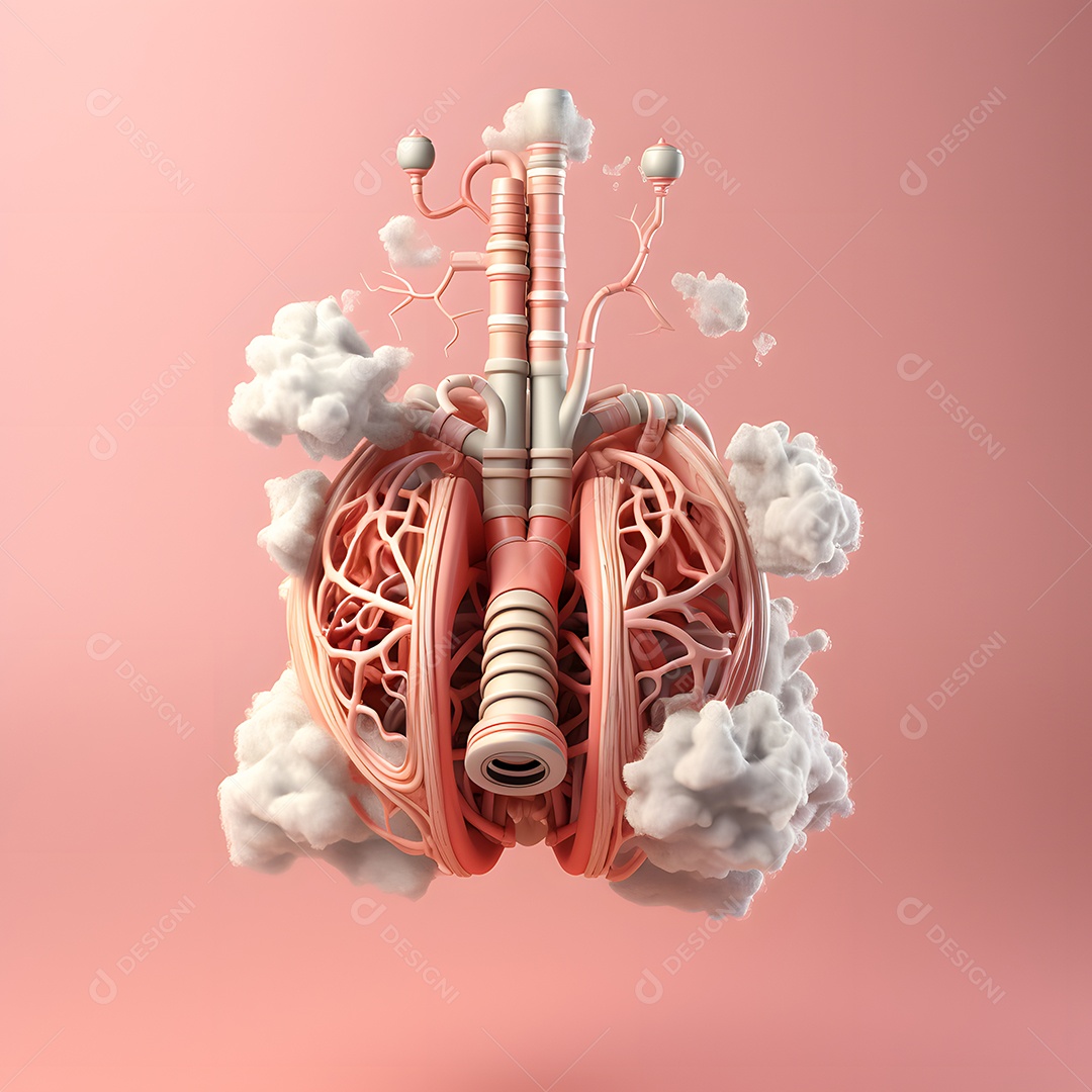Ilustração de um pulmão