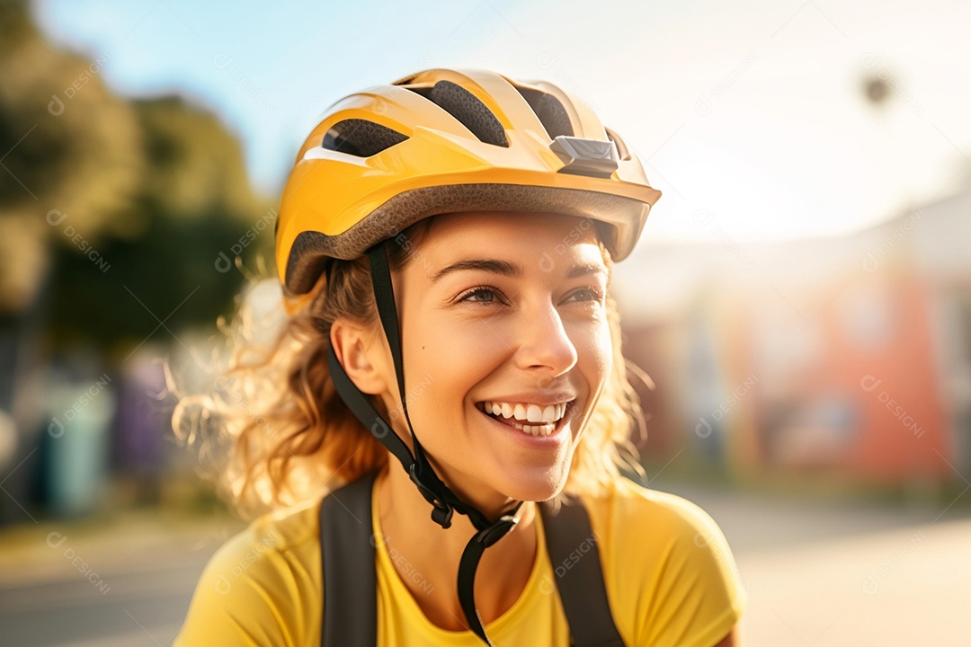 Jovem andando de bicicleta