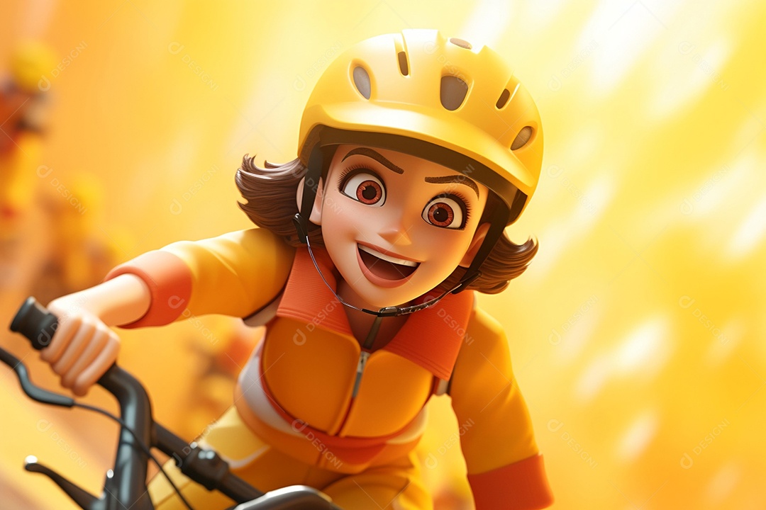 Jovem andando de bicicleta