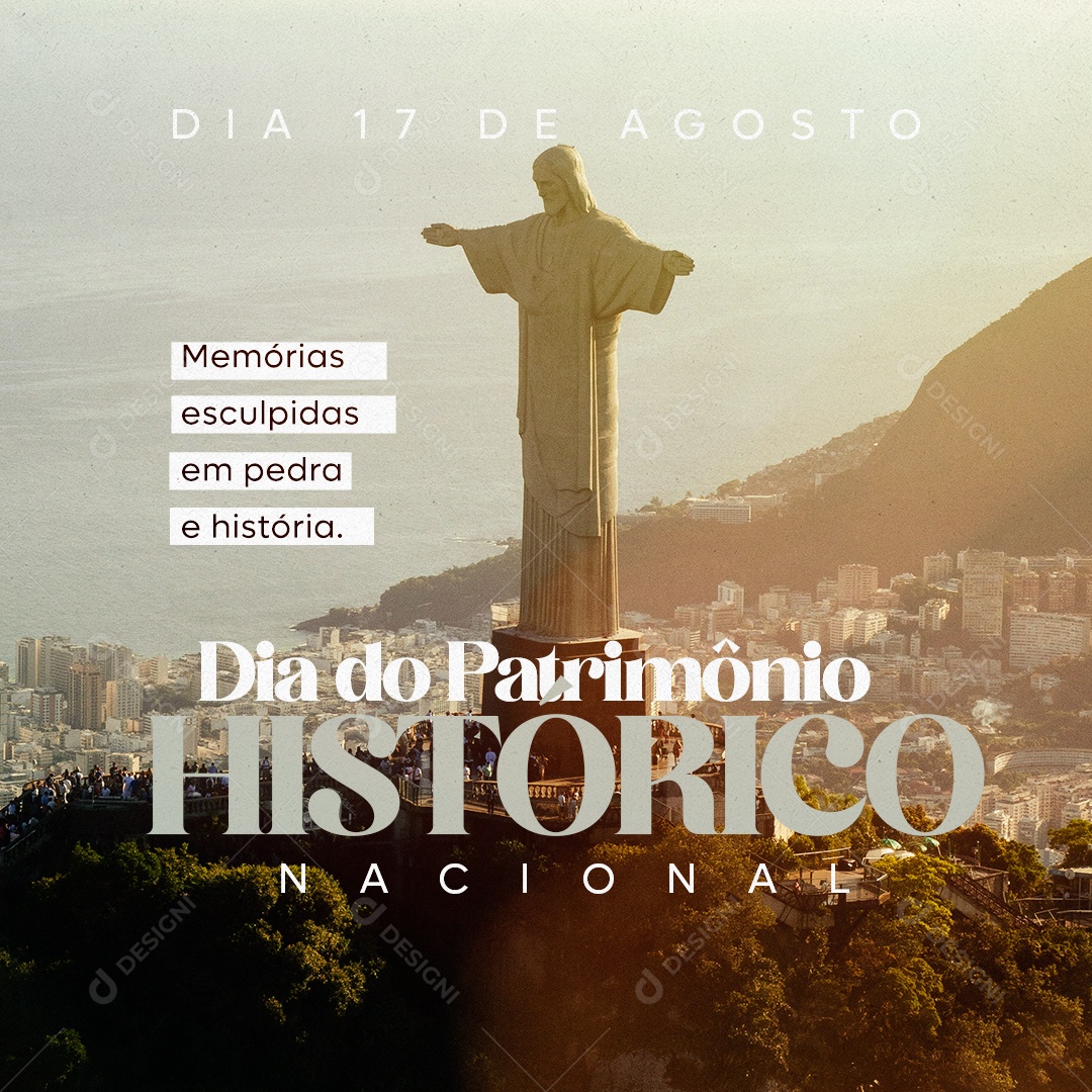 Dia do Patrimônio Histórico Nacional Social Media PSD Editável