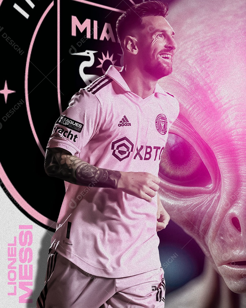 Social Media Futebol Lionel Messi PSD Editável