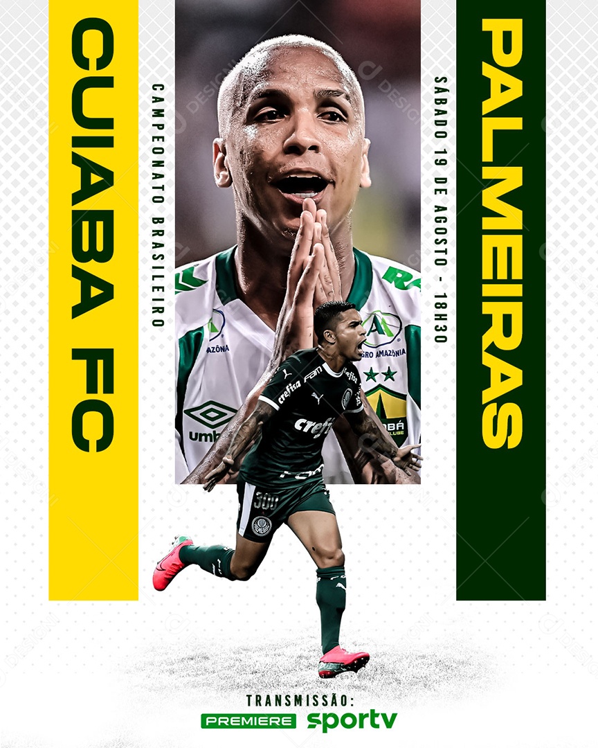 Social Media Futebol Cuiabá X Palmeiras PSD Editável