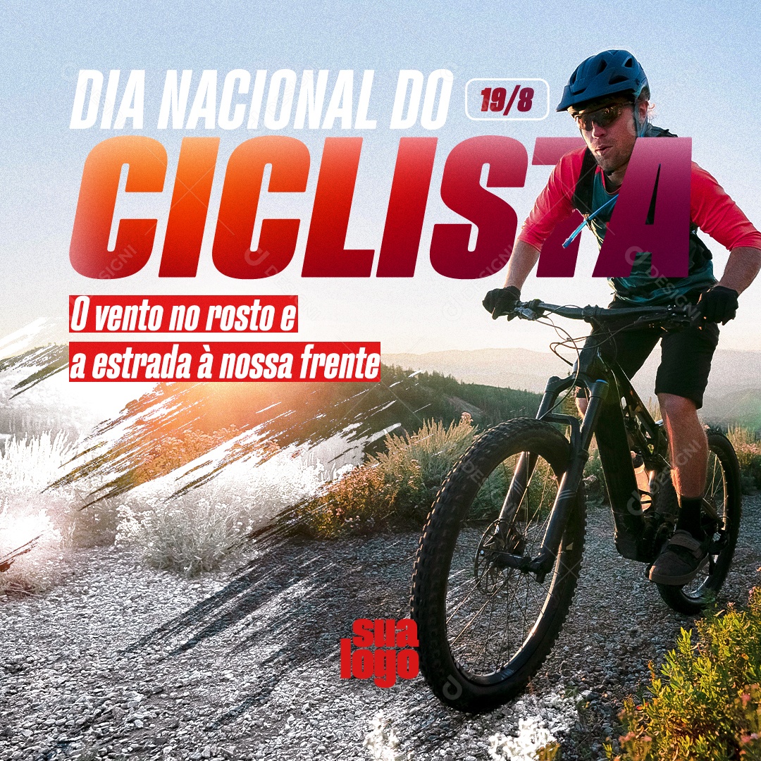 Dia do Ciclista Social Media PSD Editável